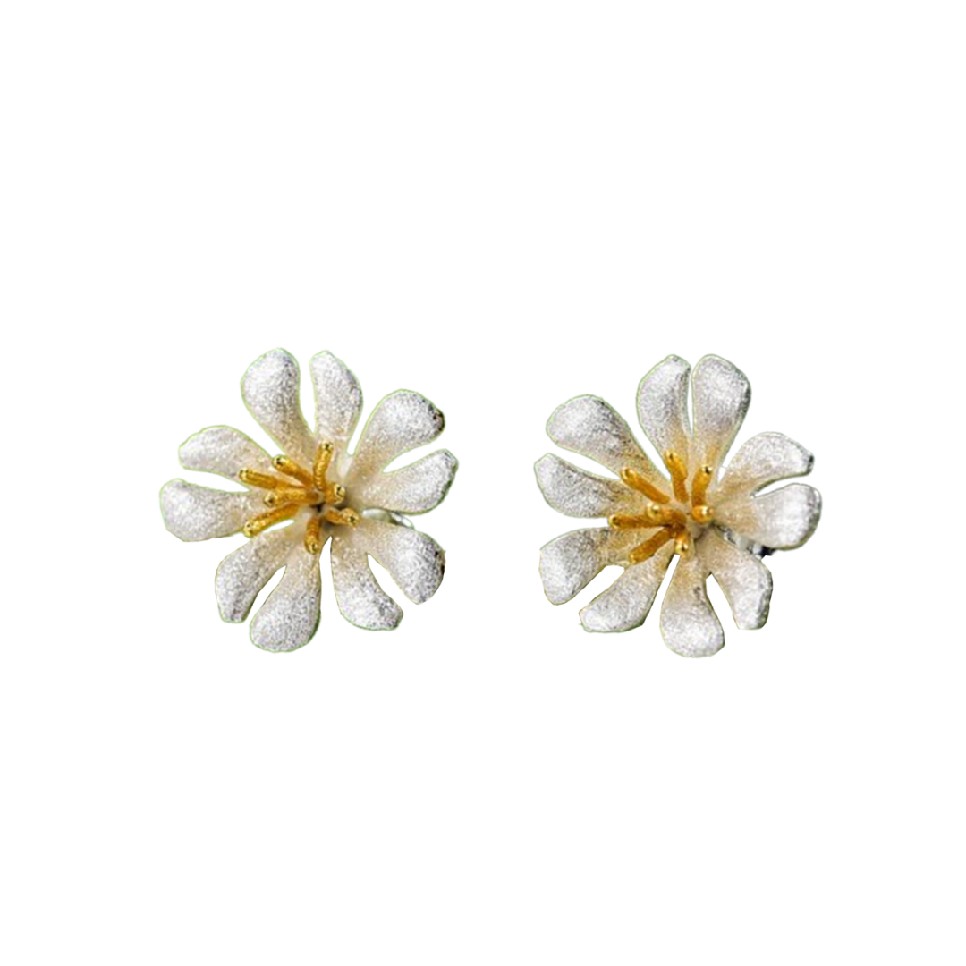 Sliver ring, shape as Flower with stone, Chandi earring, chandi ring, 18k gold plated, chandi online store.
